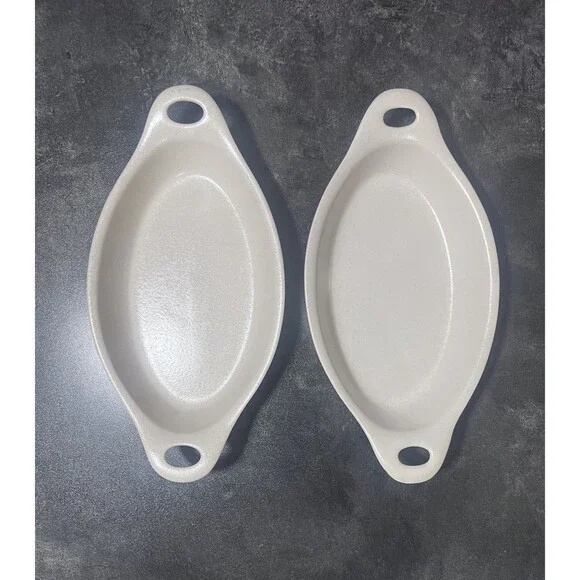 Corningware Creations Stoneware AU Gratin Dish 12 Oz Bakeware Handles Lot  Of